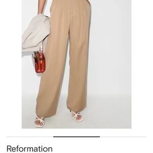 Reformation Navy Mason Trousers